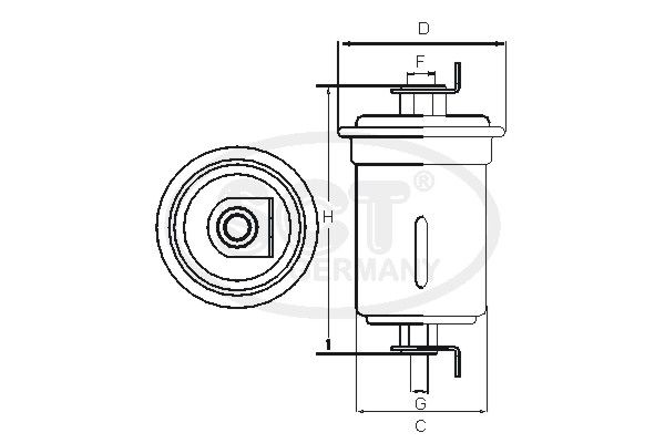 SCT GERMANY Kütusefilter ST 745